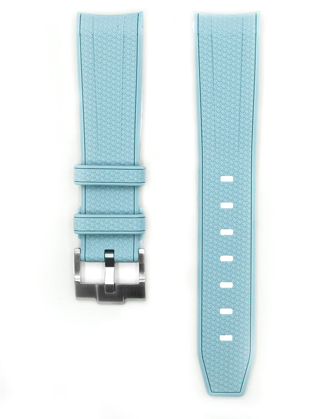 Textured Curved End Rubber Strap