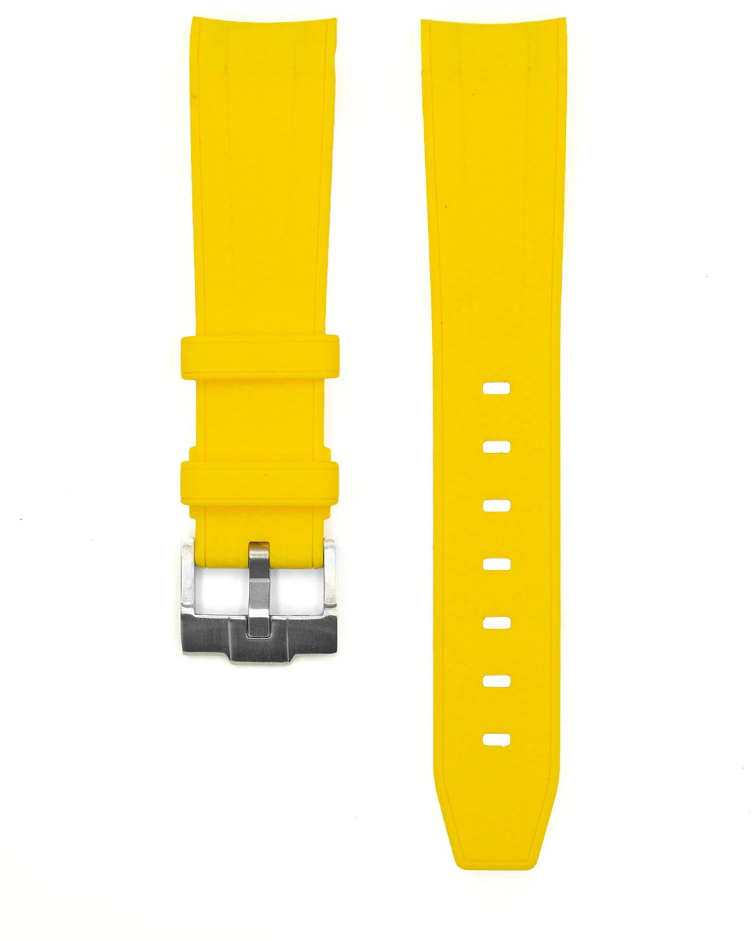 Textured Curved End Rubber Strap